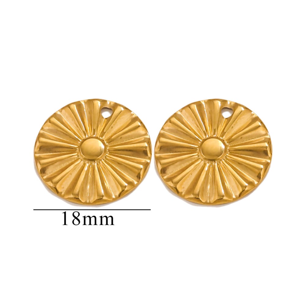 1 pair simple series simple geometric stainless steel  gold plated women pendants